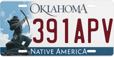 OK license plate 391APV