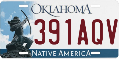 OK license plate 391AQV