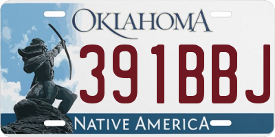 OK license plate 391BBJ