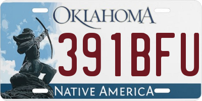 OK license plate 391BFU