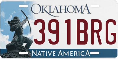 OK license plate 391BRG