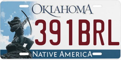 OK license plate 391BRL