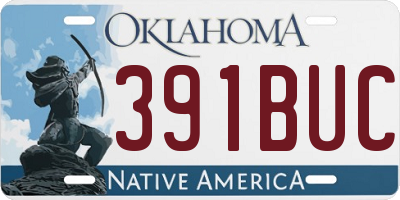 OK license plate 391BUC