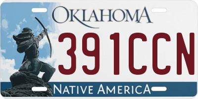 OK license plate 391CCN