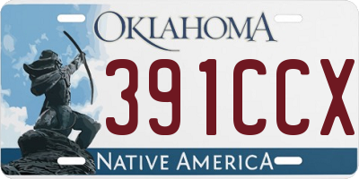 OK license plate 391CCX