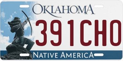 OK license plate 391CHO
