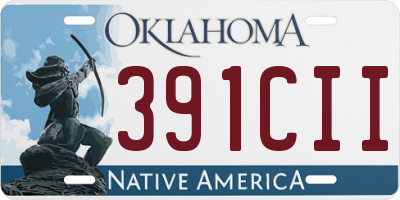 OK license plate 391CII
