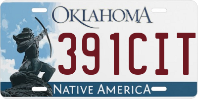 OK license plate 391CIT