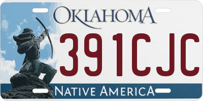 OK license plate 391CJC