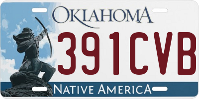 OK license plate 391CVB