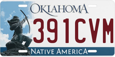 OK license plate 391CVM