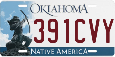 OK license plate 391CVY
