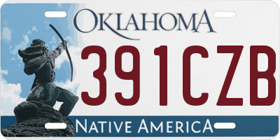 OK license plate 391CZB