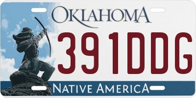 OK license plate 391DDG