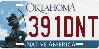 OK license plate 391DNT