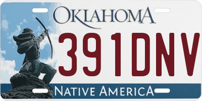 OK license plate 391DNV