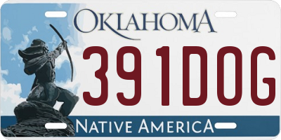 OK license plate 391DOG