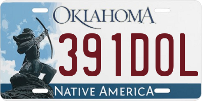 OK license plate 391DOL