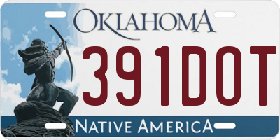 OK license plate 391DOT
