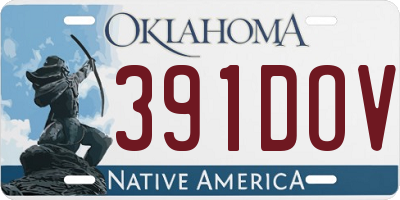 OK license plate 391DOV