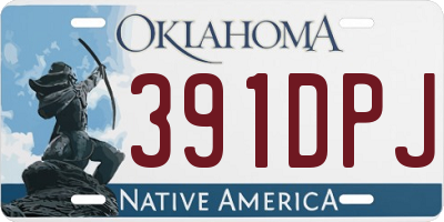 OK license plate 391DPJ