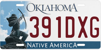 OK license plate 391DXG