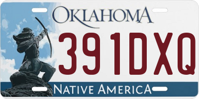 OK license plate 391DXQ