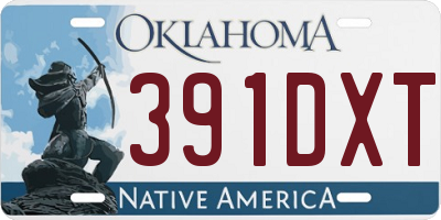 OK license plate 391DXT