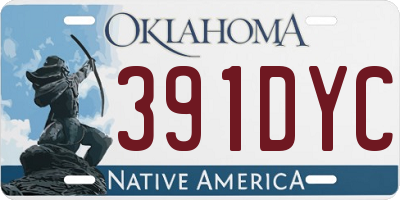 OK license plate 391DYC