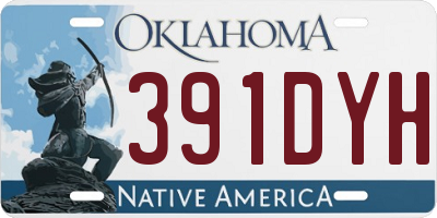 OK license plate 391DYH