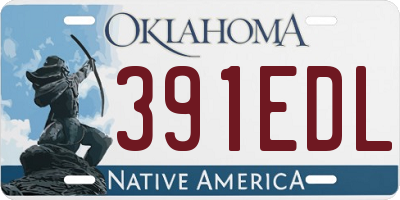 OK license plate 391EDL