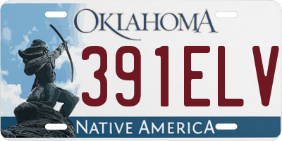 OK license plate 391ELV