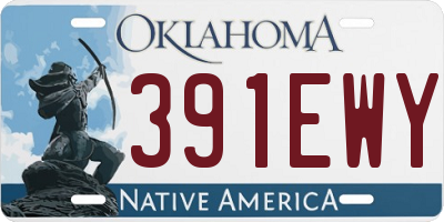 OK license plate 391EWY