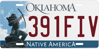 OK license plate 391FIV