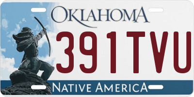 OK license plate 391TVU