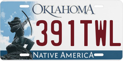 OK license plate 391TWL