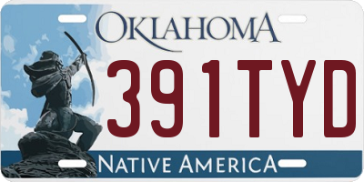 OK license plate 391TYD