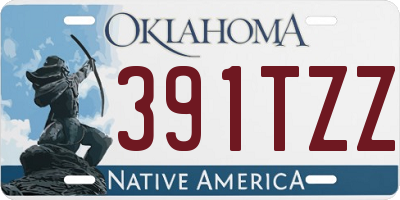 OK license plate 391TZZ