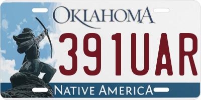 OK license plate 391UAR