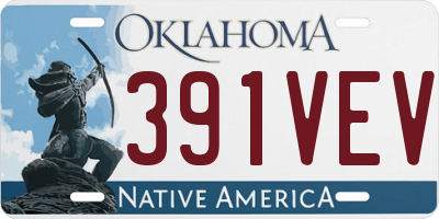 OK license plate 391VEV