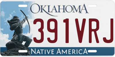 OK license plate 391VRJ