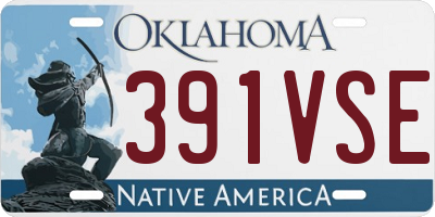 OK license plate 391VSE