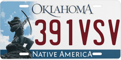 OK license plate 391VSV