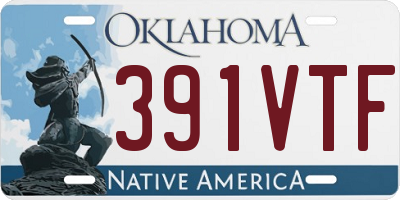 OK license plate 391VTF