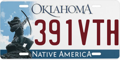 OK license plate 391VTH