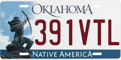 OK license plate 391VTL