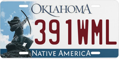 OK license plate 391WML