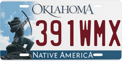 OK license plate 391WMX