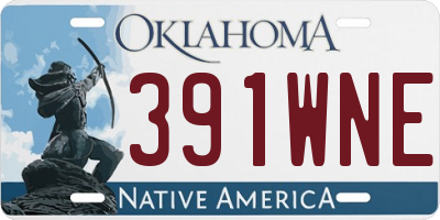 OK license plate 391WNE