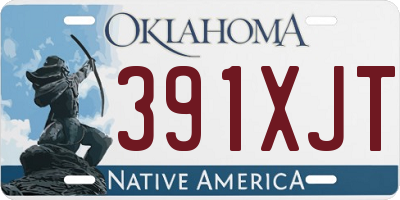 OK license plate 391XJT
